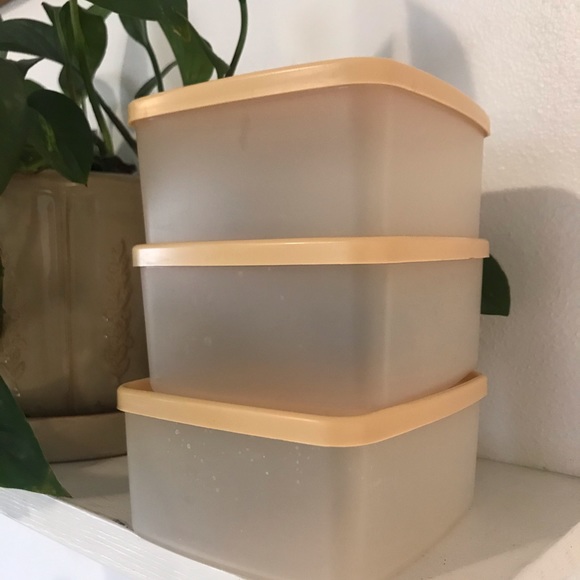 Tupperware containers hold 3 cups